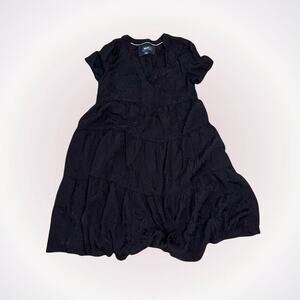 Maeve by Anthropologie Tiered Black Mini Dress | Sz XS